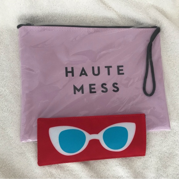 Make Up Case Haute Mess and canvas glasses case New never opened in original bag - Picture 1 of 5